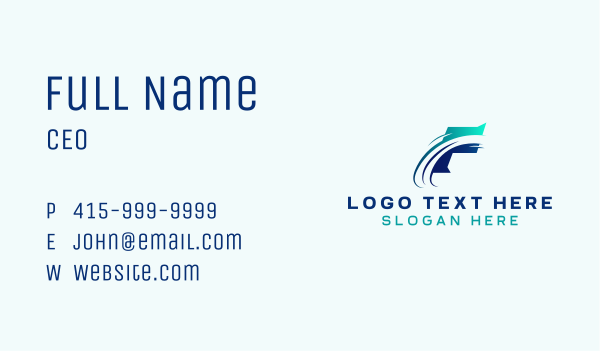 Freight Logistics Swoosh Business Card Design Image Preview