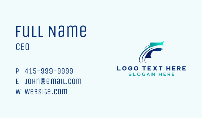 Freight Logistics Swoosh Business Card Image Preview