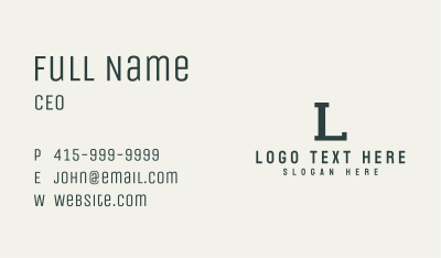Business Industry Letter Business Card Image Preview