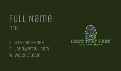 Military Gas Mask Gaming Business Card Image Preview