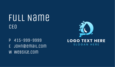 Pressure Water Droplet Business Card Image Preview