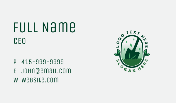 Garden Shovel Landscaping Business Card Design Image Preview