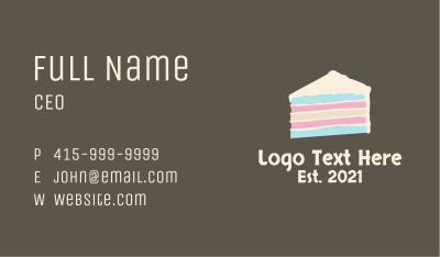 Multicolor Layered Cake Business Card Image Preview