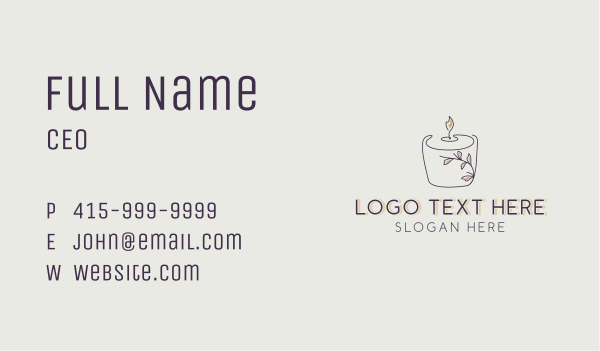 Scented Candle Decor Business Card Design Image Preview