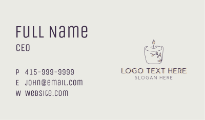 Scented Candle Decor Business Card Image Preview