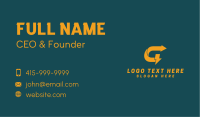 Electric Bolt Letter G  Business Card Image Preview
