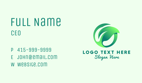 Garden Organic Leaf Business Card Design Image Preview