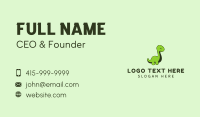 Green Baby Dinosaur Business Card Image Preview