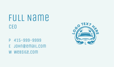 Clean Bubbles Car Wash Business Card Image Preview