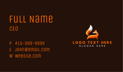 Fox Tail Animal Business Card Image Preview
