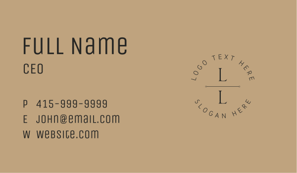 Minimalist Company Letter Business Card Design Image Preview