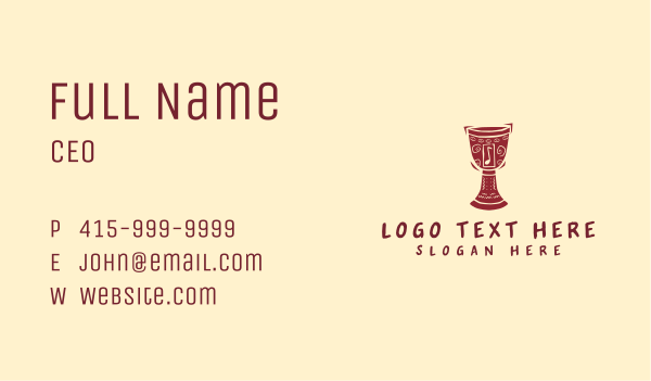 Djembe Tribal Note Business Card Design Image Preview