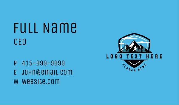 Mountain Summit Trekking Business Card Design Image Preview