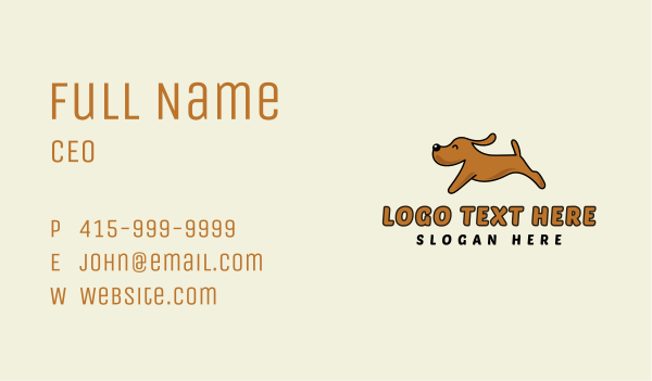 Running Cute Dog Business Card Design Image Preview