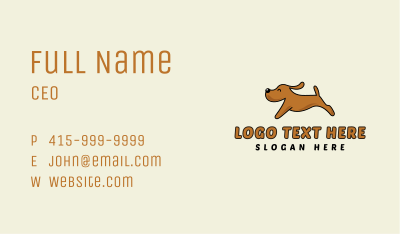 Running Cute Dog Business Card Image Preview