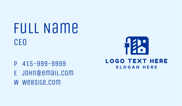 Blue Real Estate Book Business Card Design Image Preview