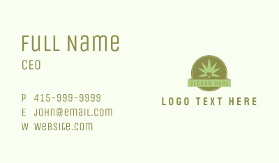 Cannabis Heart Badge  Business Card Image Preview