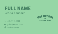 Green Classic Wordmark Business Card Design