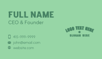 Green Classic Wordmark Business Card Image Preview