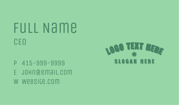 Green Classic Wordmark Business Card Design Image Preview