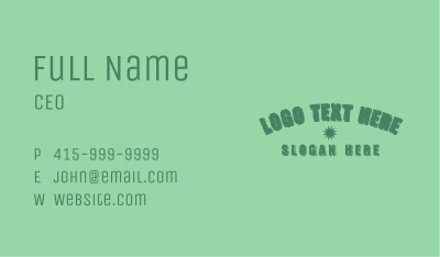 Green Classic Wordmark Business Card Image Preview