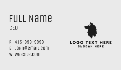 Wolf Canine Animal Business Card Image Preview