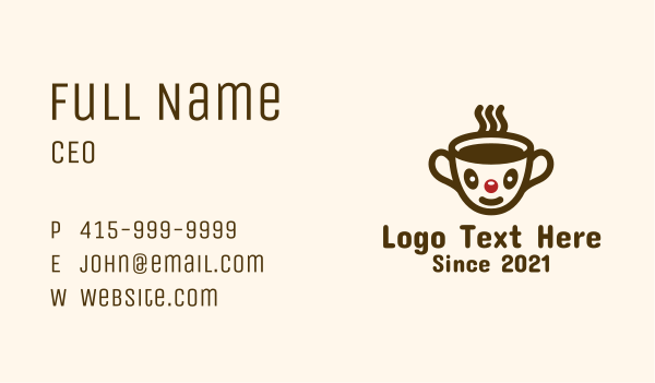 Cute Kiddie Coffee Business Card Design Image Preview