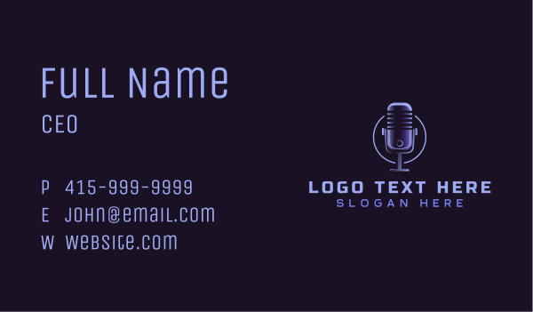 Mic Media Studio Business Card Design Image Preview