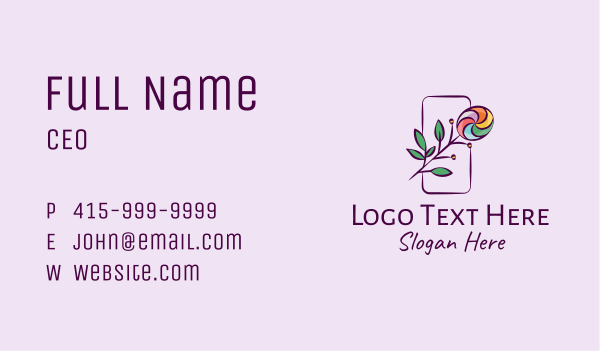 Natural Colorful Candy Plant Business Card Design Image Preview