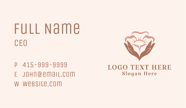 Beauty Flower Hands  Business Card Design Image Preview