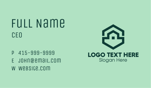 Green Home Construction  Business Card Design Image Preview
