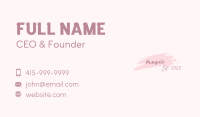 Pink Feminine Script Business Card Image Preview