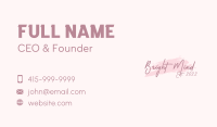 Pink Feminine Script Business Card Image Preview