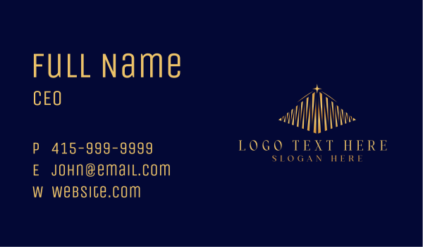 Gold Luxury Pyramid Business Card Design Image Preview