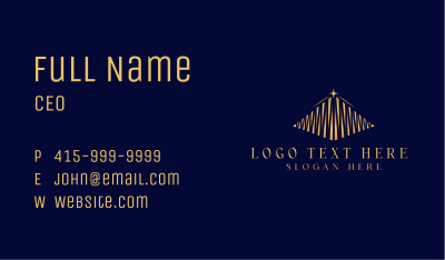 Gold Luxury Pyramid Business Card Image Preview