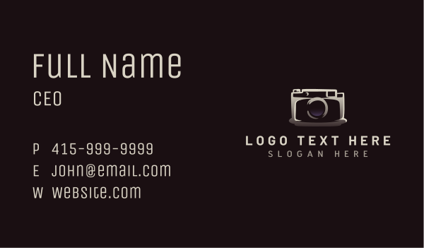 Photography Camera Studio Business Card Design Image Preview