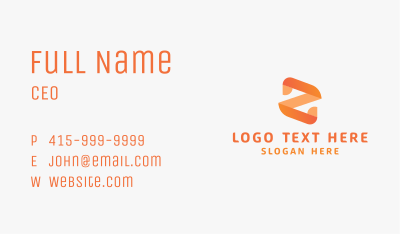 Letter Z Media Company Business Card Image Preview