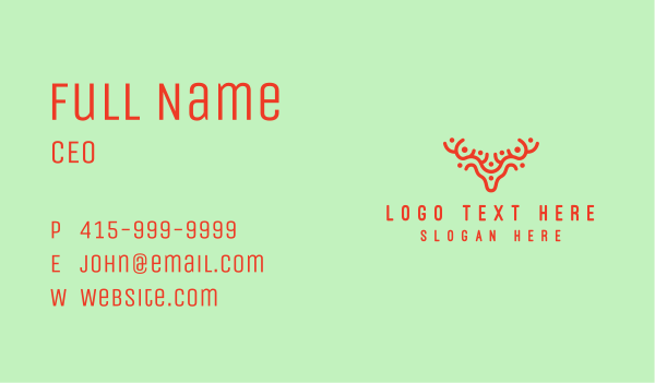Abstract Deer Business Card Design Image Preview
