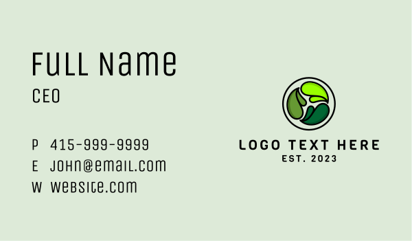 Eco Garden Badge  Business Card Design Image Preview