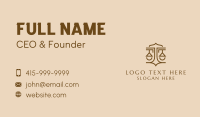 Justice Scale Courthouse Firm  Business Card Design