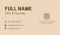 Justice Scale Courthouse Firm  Business Card Image Preview