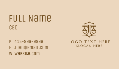 Justice Scale Courthouse Firm  Business Card Image Preview