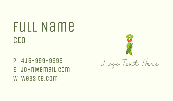 Natural Fashion Lady Business Card Design Image Preview