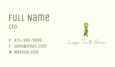Natural Fashion Lady Business Card Image Preview