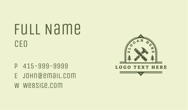 Chisel Hammer Artisan Business Card Design Image Preview