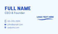 Ocean Wave Wordmark Business Card Preview