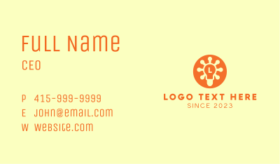 Light Bulb Lettermark  Business Card Image Preview