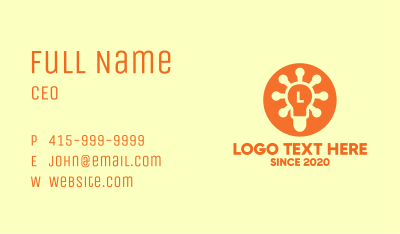 Light Bulb Lettermark  Business Card