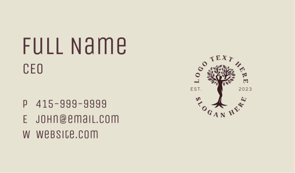 Female Tree Wellness Business Card Design Image Preview