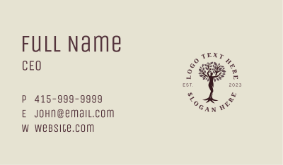 Female Tree Wellness Business Card Image Preview